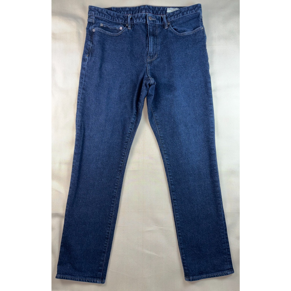 Bonobos Men Slim Tapered Jeans 36x32 Dark Wash Blue Denim 5-Pocket